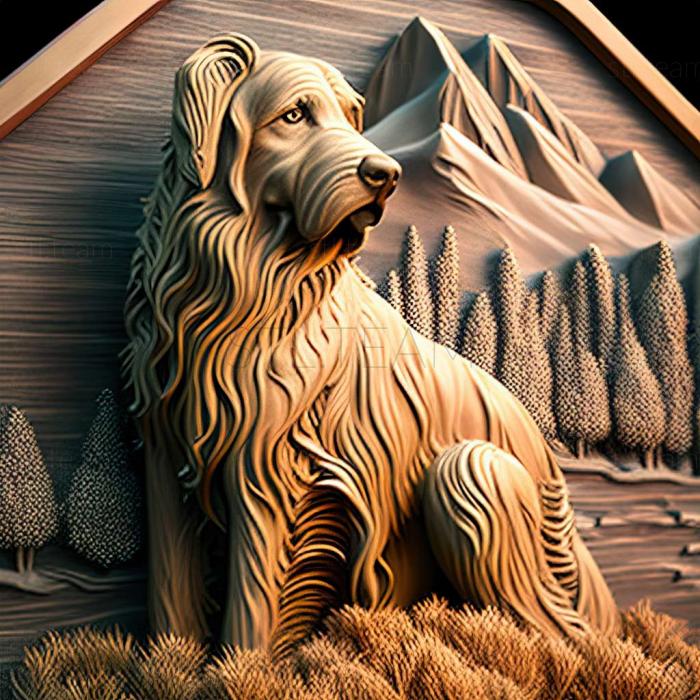 3D model Buryat Mongolian Wolfhound dog (STL)